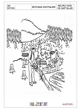 Belirli Gün ve Haftalar boyama sayfaları